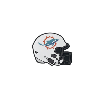 20pcs Silicone Focal Beads Football Helmet Printed Design 22
