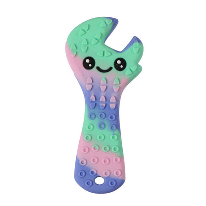 Silicone Baby Teether Tools Set Hammer Wrench Scissors Saw Nut 15