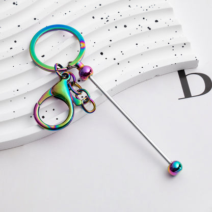 DIY Beadable Keychains Stainless Steel 14.8x3.0cm Craft Supplies 10