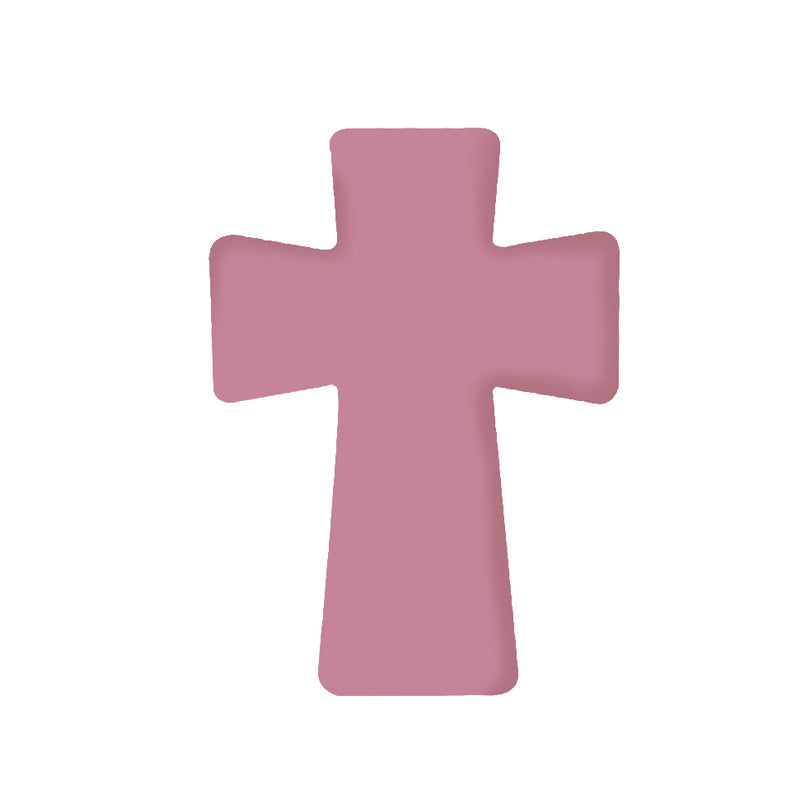 20pcs Silicone Focal Beads Printed Cross With Varied Color Patterns 25