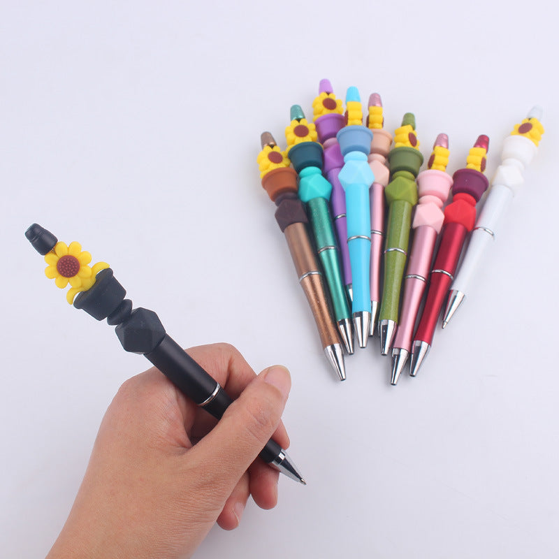Sunflower Silicone Beaded Pens Handmade Office School Supplies Gift 4
