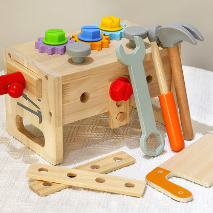 Wooden Portable Tool Box Montessori Toys for Kids 21.5cm 3
