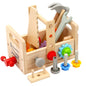 Wooden Portable Tool Box Montessori Toys for Kids 21.5cm