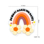 20Pcs Silicone Focal Beads Flower Rainbow With Text Do What Makes You Happy 2