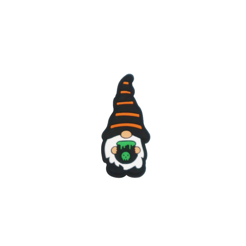 20Pcs Silicone Focal Beads Halloween Dwarf Pumpkin Holding Pumpkin 6