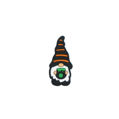 20Pcs Silicone Focal Beads Halloween Dwarf Pumpkin Holding Pumpkin 6