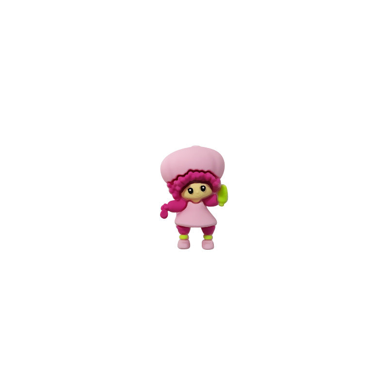20Pcs Silicone 3D Focal Beads Strawberry Girl Best Trophy Cute Queen Design 8