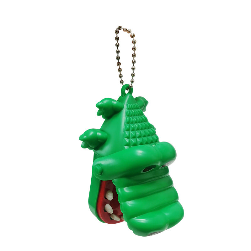 Mini Crocodile Bite Game Prank Toy Keychain Plastic 8.5cm 2