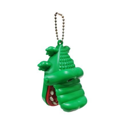 Mini Crocodile Bite Game Prank Toy Keychain Plastic 8.5cm 2