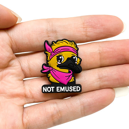 20Pcs Silicone Focal Beads Clown Duck Animal with Pink Bandana 5