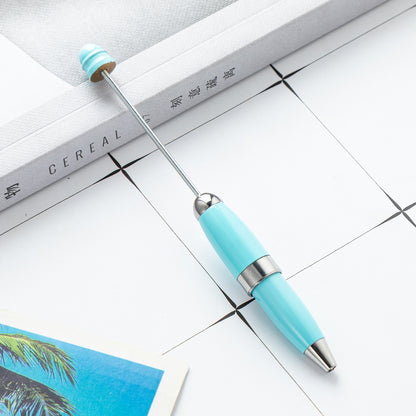 Portable Metal Beadable Pen Keychain Ballpoint Pens DIY Craft Supplies 12