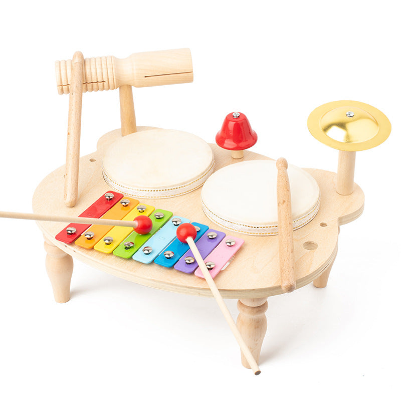 Wooden Percussion Instrument Montessori Toys Musical Instrument Table 5