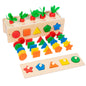 Wooden Shape Pairing Building Blocks Montessori Toys for Kids