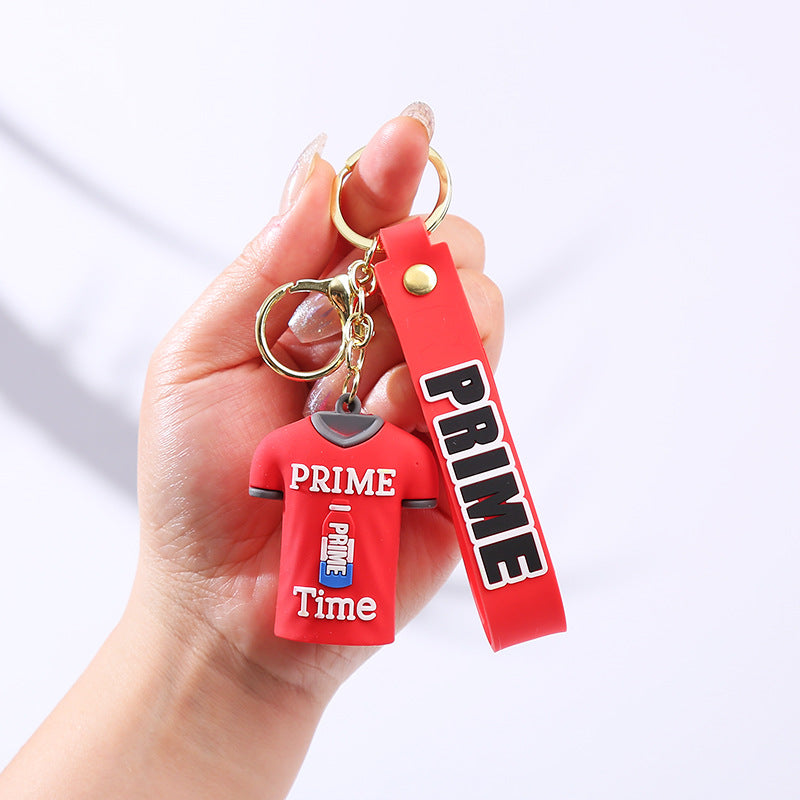 Prime Drink Soft Rubber T-Shirt PVC Keychain Charm 12