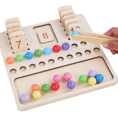 Wooden Montessori Toys Math Learning Board Educational Toy 5