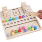 Wooden Montessori Toys Math Learning Board Educational Toy 5