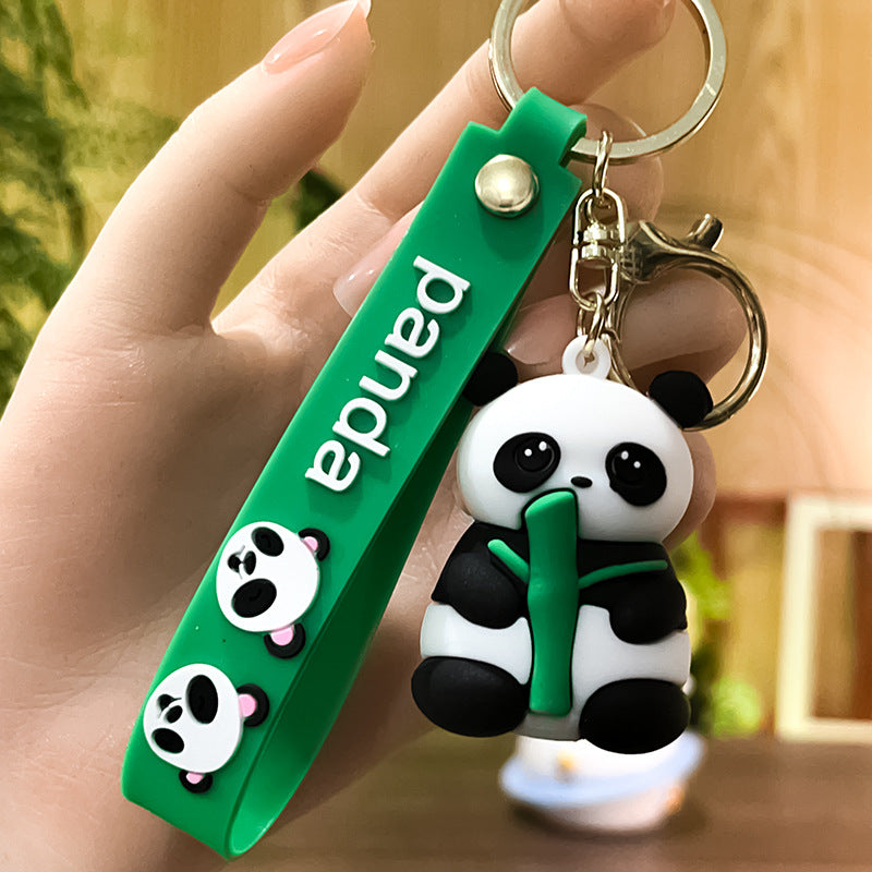 Panda Silicone Bead Keychain with Soft Rubber Charm 5