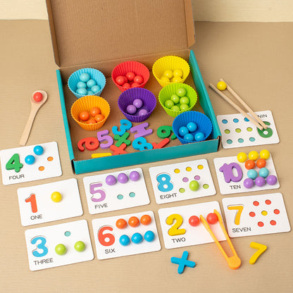 Wooden Number Pairing Montessori Toys Educational Sorting Toy 4