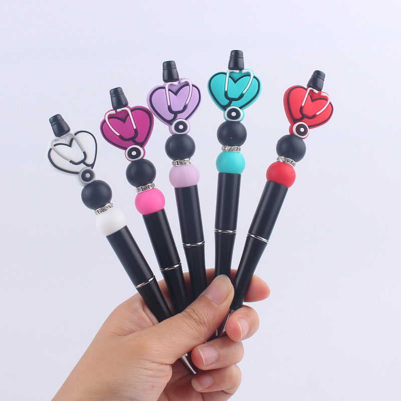 Black Butterfly Silicone Beaded Pens Handmade Novelty Pen Gift 5