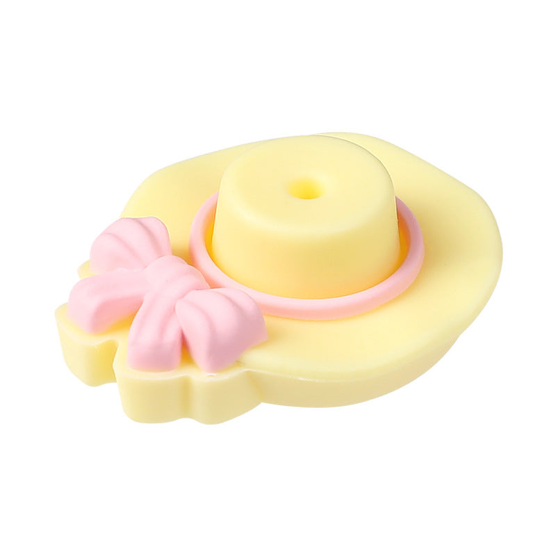 20Pcs Silicone 3D Focal Beads Bow Hat With Bow Detail 4