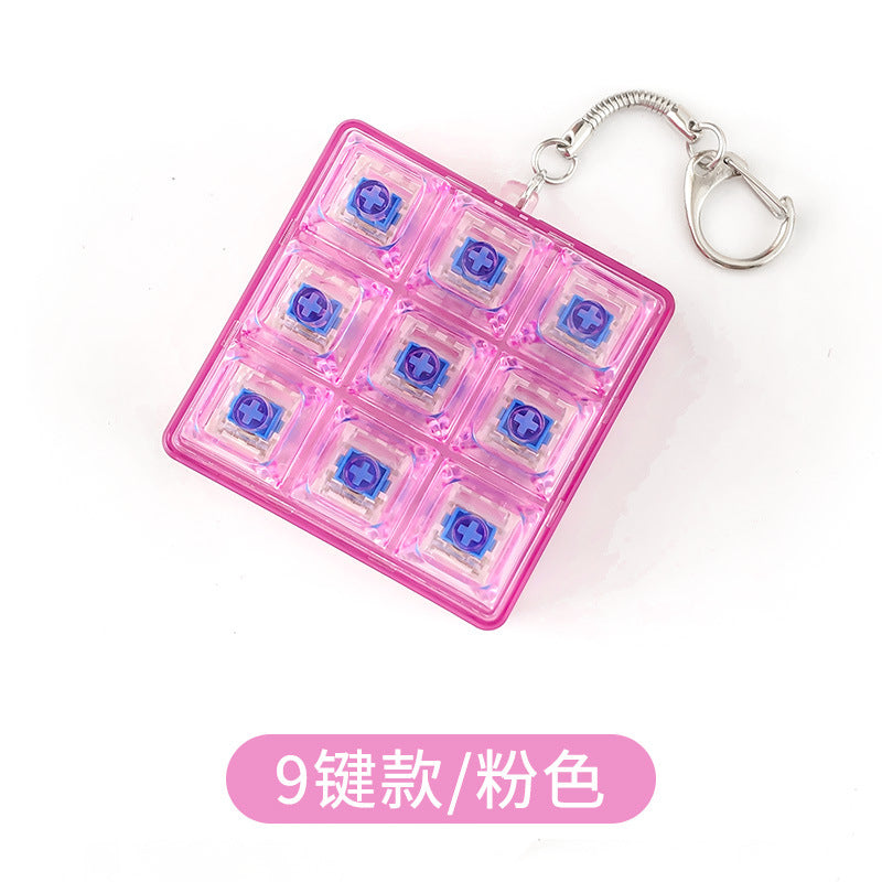 Plastic Keyboard Fidget Toy 9 Key Mechanical Design