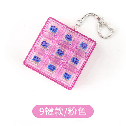 Plastic Keyboard Fidget Toy 9 Key Mechanical Design