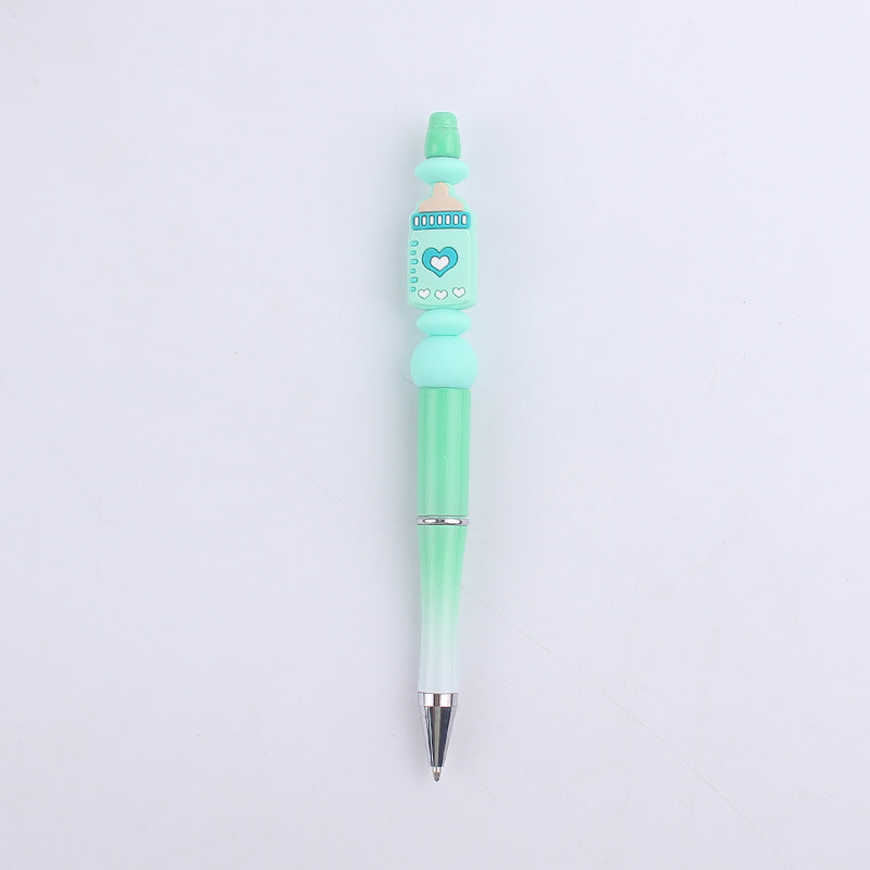 Milk Bottle Silicone Beaded Pens Handmade Office School Supplies 10