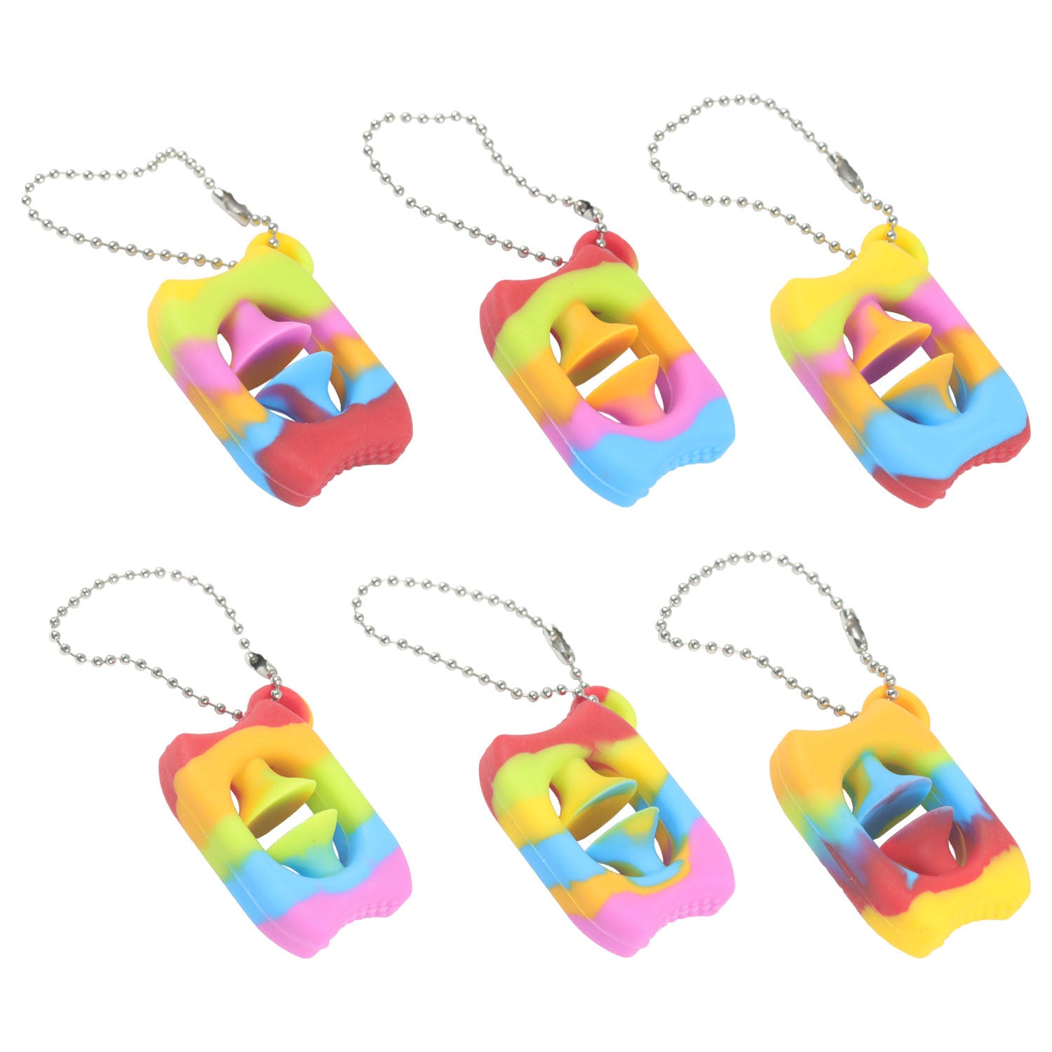 Silicone Snapper Keychain Sensory Fidget Toy 5.1 × 4.1 × 2.2cm 6