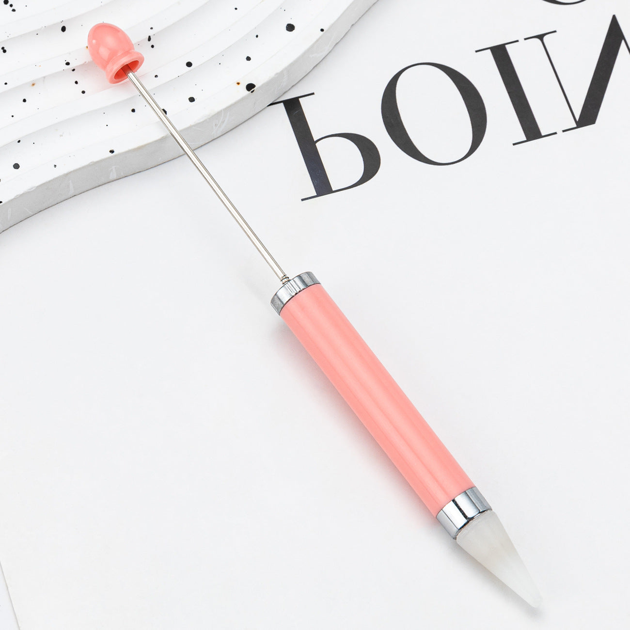 Beadable Point Drill Nail Wax Head Bead Pen Plastic DIY Craft Supplies 25