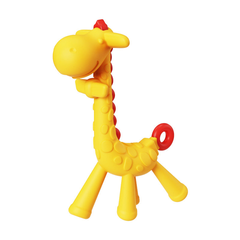 Giraffe Silicone Teether Baby Soothing Toy in Multiple Colors 7