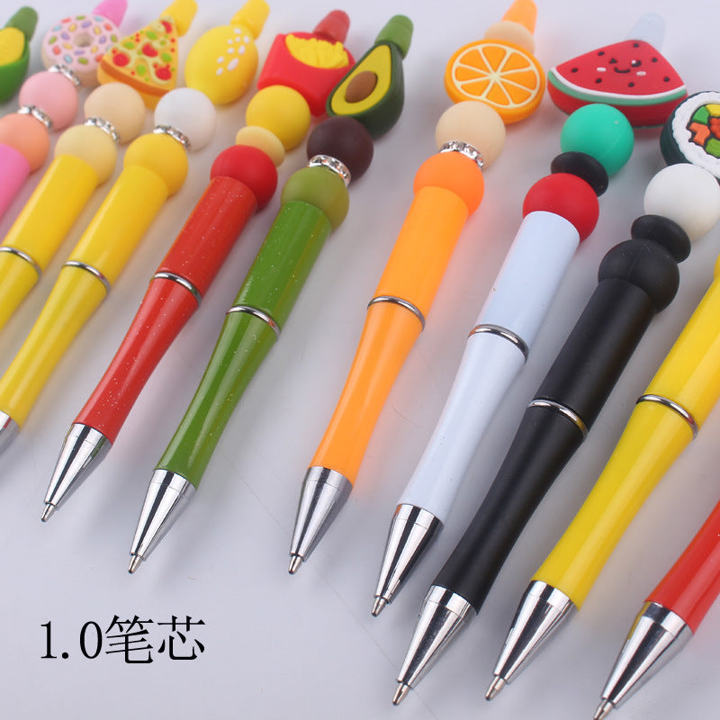 Fruit Silicone Beaded Pens Ballpoint Pens Handmade Office School Supplies 3