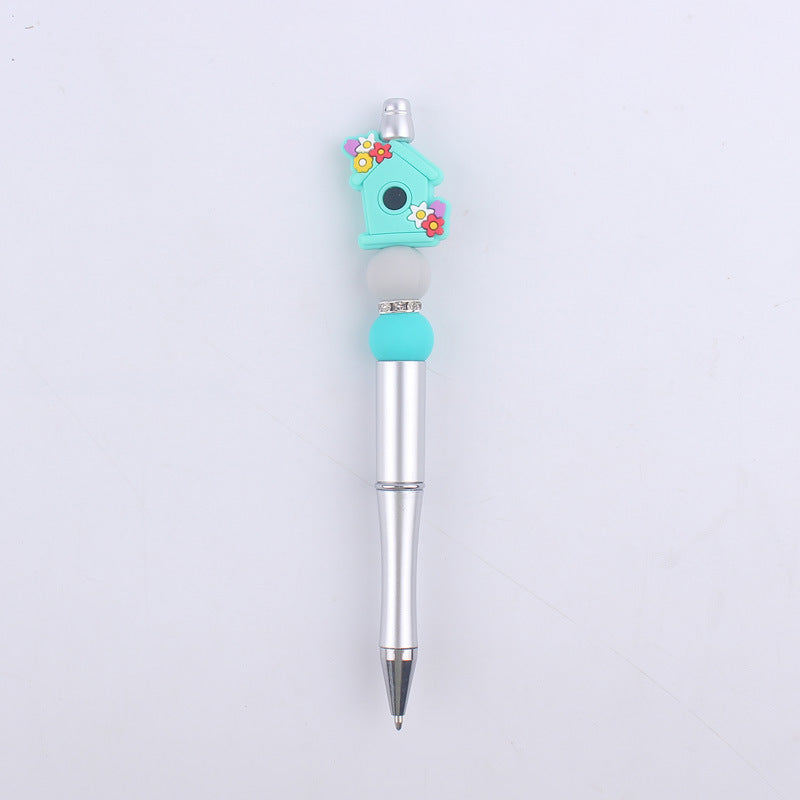 Flower Vase Room Silicone Beaded Pens Colorful Handmade Office Pen 15