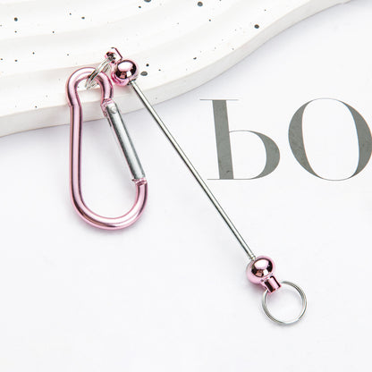 Beadable Carabiner Keychain Metal DIY Craft Supplies 5.4g 11
