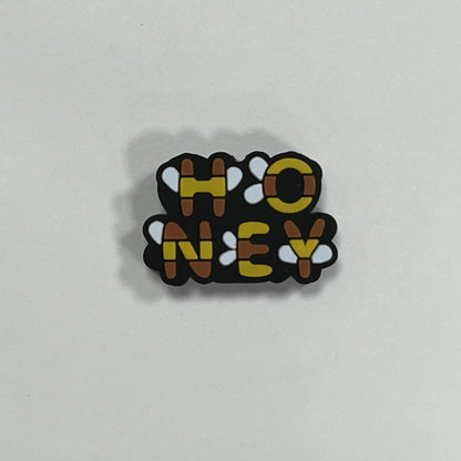 20pcs Silicone Focal Beads Glow In The Dark Animal Bee With Printed Text 8