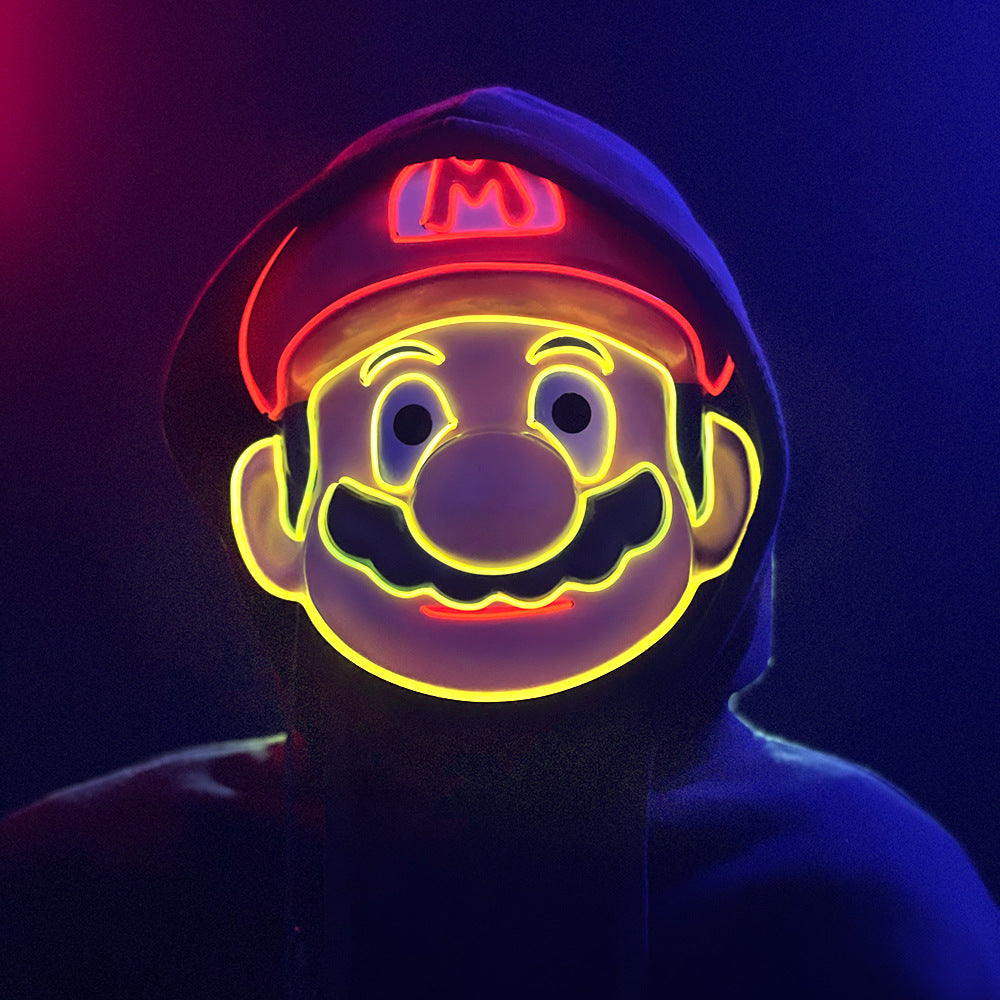 Mario LED Light Up Mask Party Favor Plastic 6