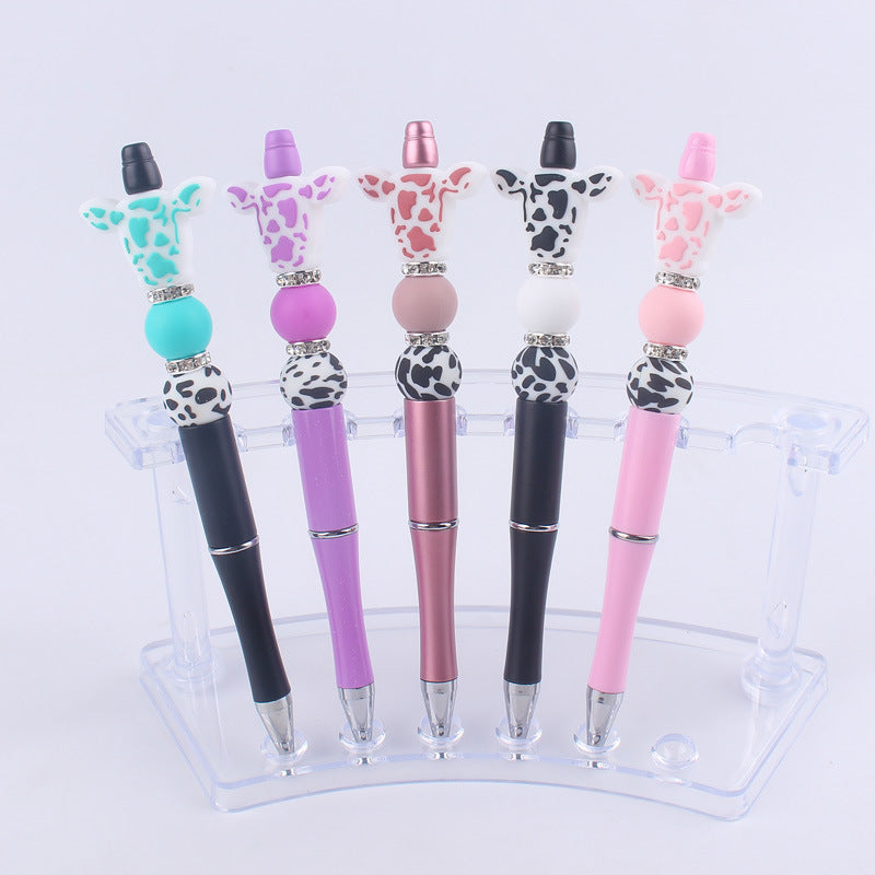 Cowhead Silicone Beaded Pens Colorful Handmade Office School Supplies