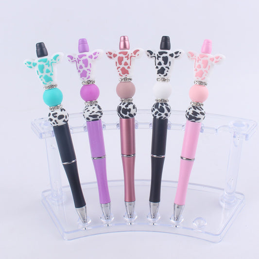 Cowhead Silicone Beaded Pens Colorful Handmade Office School Supplies