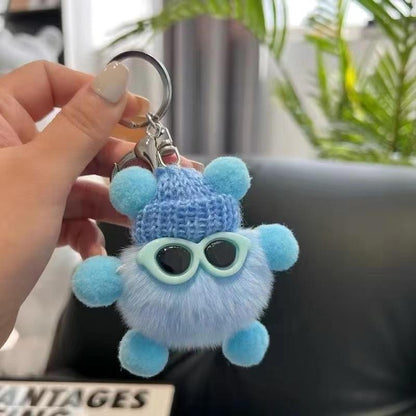 Small Monster Pom Pom Doll Keychain Plush Charm Accessory 14