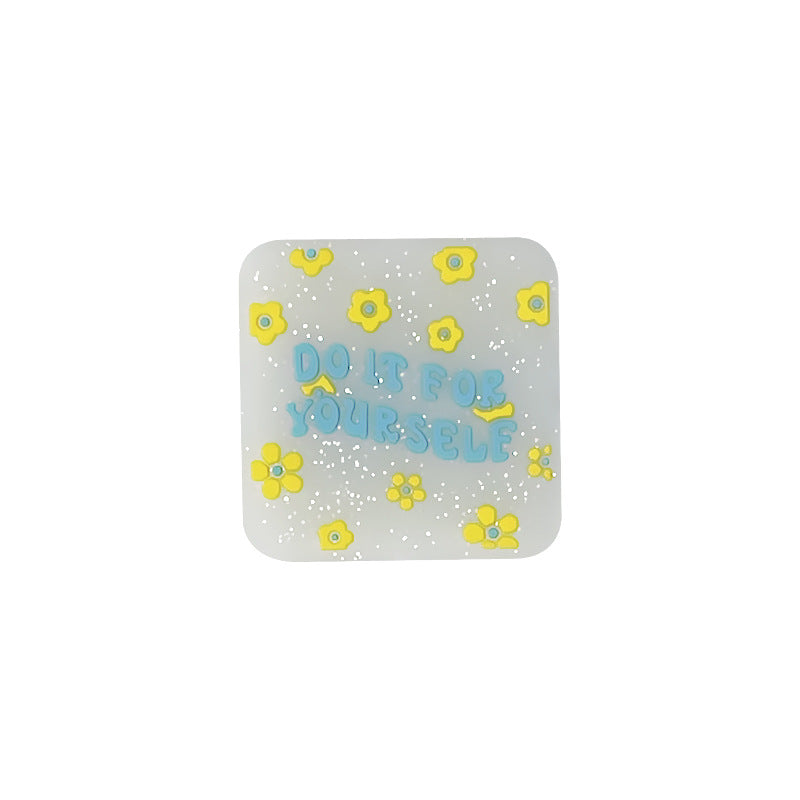 20Pcs Silicone Focal Beads Glow In The Dark with Inspirational Text Designs 9