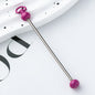 Beadable Keychain Pole Metal Electroplated DIY Craft Supplies Accessories 16