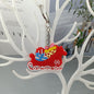 Cartoon Christmas Silicone Keychain Holiday Gift Charm Set 8
