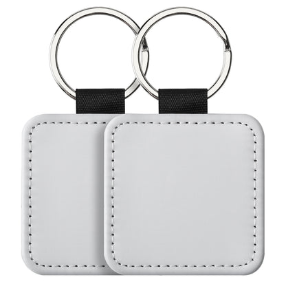 Sublimation Blank Leather Keychain Rectangular and Heart Shape 19