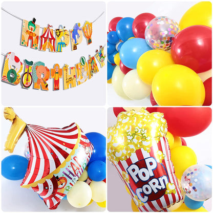 Circus Theme Foil Balloon Set Children Birthday Party Decoration 4