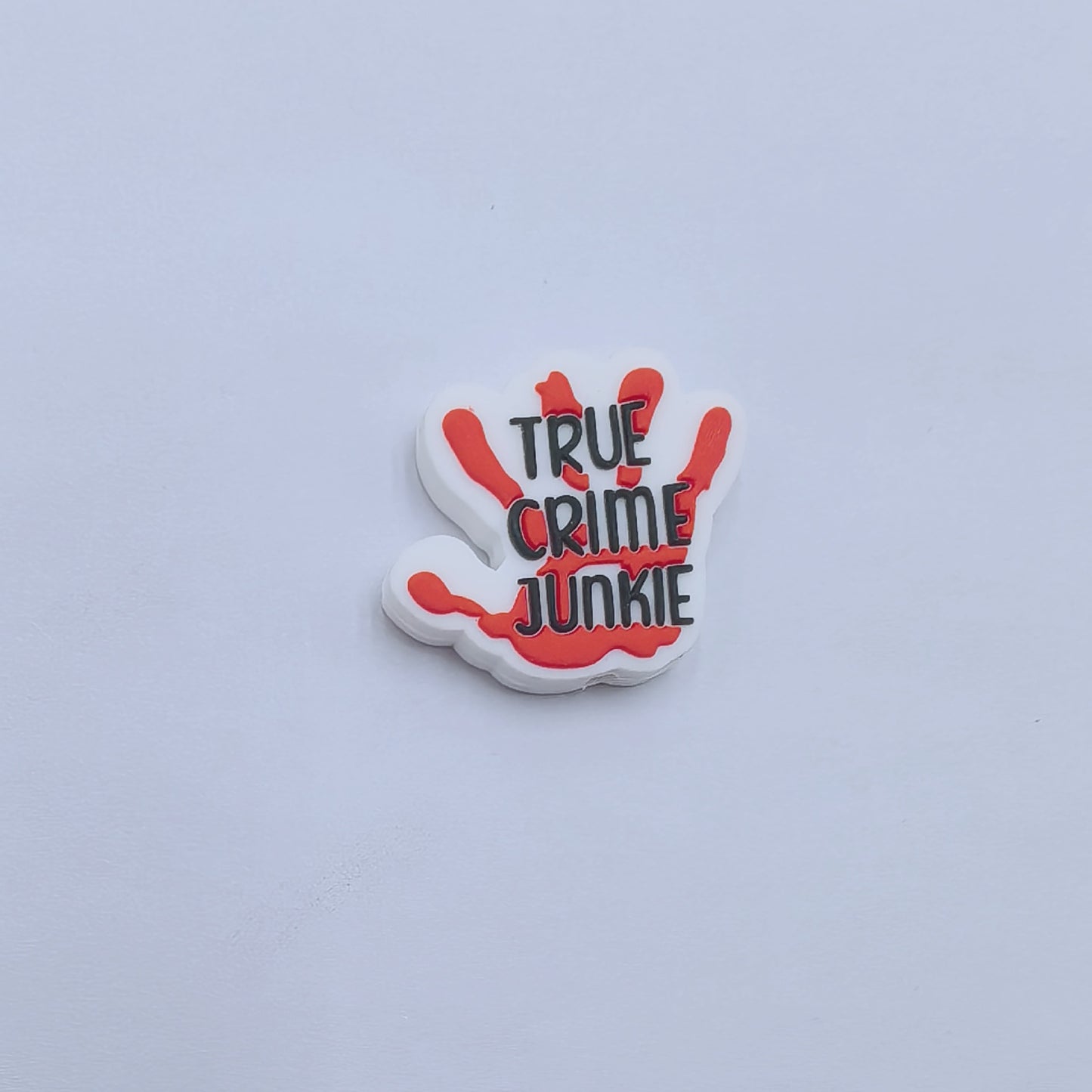 20Pcs Silicone Focal Beads Halloween Skeleton Hand Series Printed Text Design 9