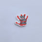 20Pcs Silicone Focal Beads Halloween Skeleton Hand Series Printed Text Design 9
