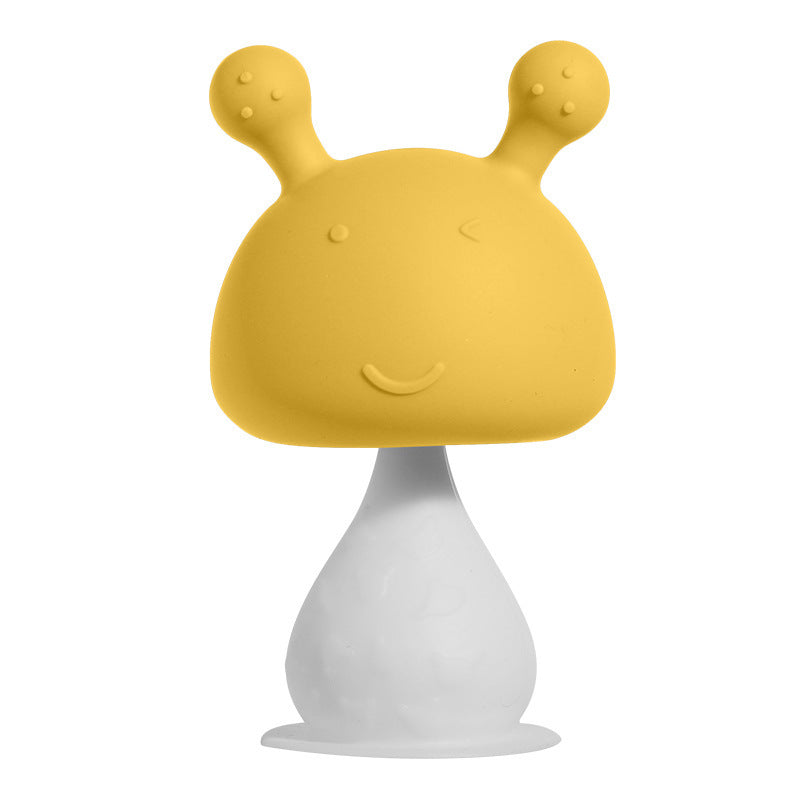 Silicone Mushroom Teething Toy Baby Rattle Teether 5