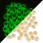 100 Pack Glow In The Dark Flat Round Letter Heart Acrylic Beads Bracelet Accessories 16