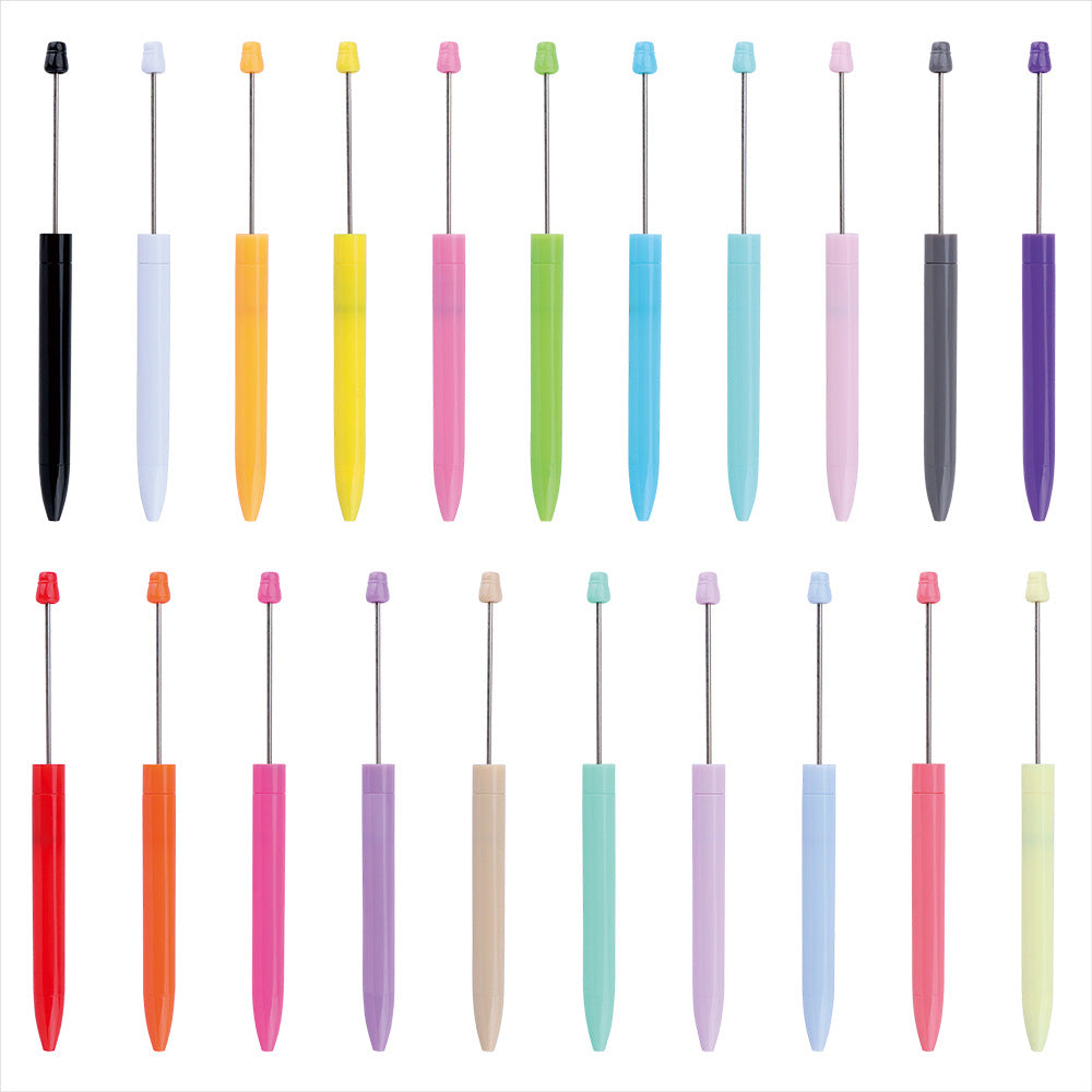 Long Creative Plastic Beadable Ballpoint Pens DIY Craft Supplies