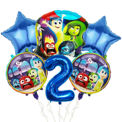 Inside Out Foil Balloon Set Kids Birthday Party Decoration 5pcs 10pcs 24