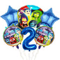 Inside Out Foil Balloon Set Kids Birthday Party Decoration 5pcs 10pcs 24